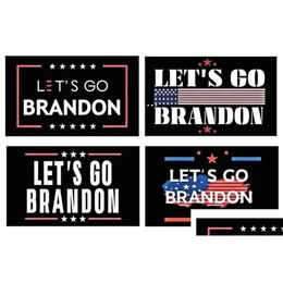 Banner Flags New Lets Go Brandon Trump Bandera electoral de doble cara Presidencial 150X90Cm Venta al por mayor En stock Xu03 Drop Delivery Home G Dhaoy