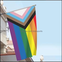 Banner vlaggen regenboog recvlagdoek gestreepte banner iridescentie