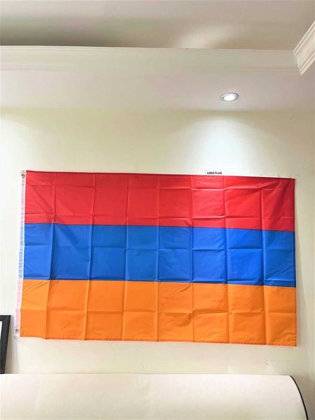 Banner Flags ree shipping Bandera de Armenia 90 * 150 cm ARM Armenia Bandera nacional colgante Bandera de decoración del hogar G230524