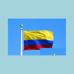 Banderas de bandera Bandera de la República de Colombia 3X5 pies Colombia colombiana América del Sur colombiana Fanáticos de poliéster animando 90X150 cm Drop Delive Dhesf