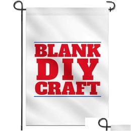 Bannervlaggen Sublimatie Blank Tuinvlag Polyester Diy Dubbelzijdig Klaar om te bedrukken of gazon 30X45Cm Drop Delivery Home Feestelijk P Dhuzb