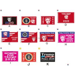 Drapeaux de bannière Terylene Campagne de drapeau Trump Impressions numériques Colorfast Produits de qualité durables Résistant au soleil Couleurs vives Vente 15Cg D2 Drop D Dhtor