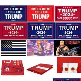 Banner Flags Trump 2024 drapeau Ne me blâmez pas j'ai voté pour les fournitures électorales Drop livraison Home Garden Festive Party DHSUQ