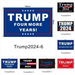 Banner Flags Trump élection 2024 Gardez le drapeau 90x150cm America Banners suspendus 3x5ft Impression numérique Donald Drop Livrot Home Garden Fes Dhozg
