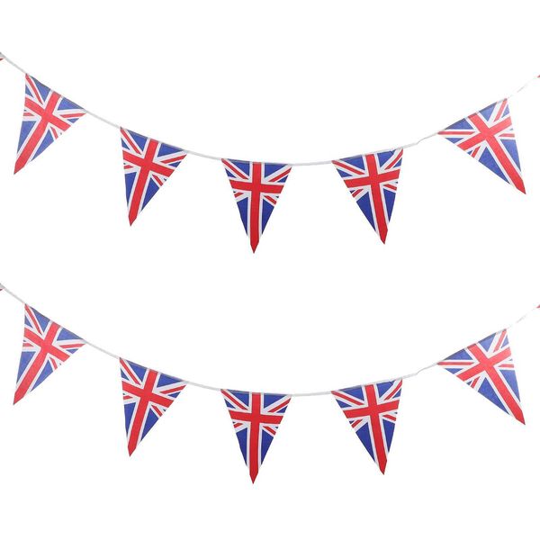 Bannière Drapeaux Union Jack Bunting Drapeau Américain Décoration Britannique Rustique Guirlande Royaume-Uni Chaîne Monde Drapeaux Nationaux Drapeau Royaume-Uni P230512