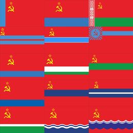 Bannervlaggen Unie van Socialistische Sovjetrepublieken USSR Vlag 150X90cm 3x5FT 100D Polyester 230707