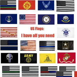Banner Flags Usa Us Army Airforce Marine Corp Navy Y Ross Flag No me pises Thin Xxx Line Vt1338 Drop Delivery Home Garden Festi Dhocd