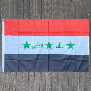 Drapeaux de bannière xvggdg Le drapeau de l'Irak Drapeau en polyester 5 * 3 FT 150 * 90 CM Suspendu et volant de haute qualité 230707