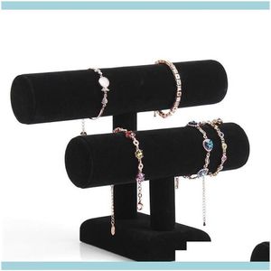 Banner Stand Jewelry Stand Emballage Bracelet Veet Collier Angle de montre T-BAR Multi-style Multi-style en option WFXXF DR273Y