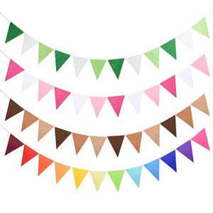 Banners Streamers Confetti 12 drapeaux 17cm Banne colorée Banner Garlands Butin Buting Pennant Baby Shower Wedding Garland Party Decoration Supplies D240528