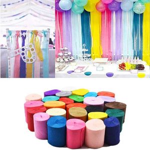 Banners Streamers Confetti 32ft 10m Stremers en papier crêpe DIY Paper Garland Photography Backs for Wedding Birthday Party Baby Shower Venue Decoration D240528