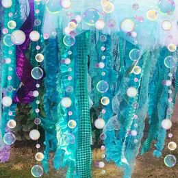 Banners Streamers Confetti Bubble Colorful Garland Under the Ocean Party Decoration suspendue Bubble Streamer Little Mermaid Birthday Baby Shower Decor D240528