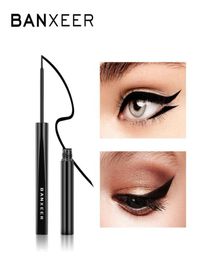 Banxeer Eyeliner 2 Cabeza de cepillo Ojos de los ojos impermeables líquidos negros liquilador de ojos lápiz lápiz de belleza Cosmética 6098747