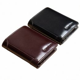 banyanu anti rfid estilo billetera de estilo clásico billeteras genuinas billeteras billeteras de cartera de bolso macho corto