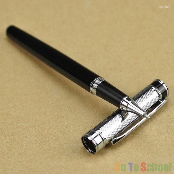 Baoer Noir Argent Stylo Roller Ecriture BR002