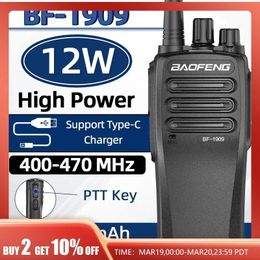 BaoFeng BF 1909 12W talkie-walkie haute puissance longue portée Radio bidirectionnelle Type C transmetteur de charge mise à niveau 888S UV 5R 82 240326