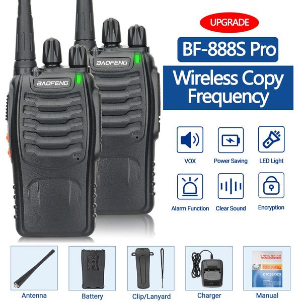 Baofeng BF-888S Walkie Talkie 888S UHF 5W 400-470MHz BF888S BF 888S H777 Radios à double cheminée bon marché avec chargeur USB H-777