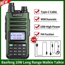 BaoFeng UV-13 PRO V2 10W puissant talkie-walkie double bande type-c chargeur longue portée UV13 Pro émetteur-récepteur