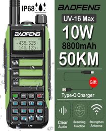 Baofeng UV 16 IP68 impermeable 50 km de larga distancia banda dual 136 174 400 520 MHz Walkie Talkie 2208129391697