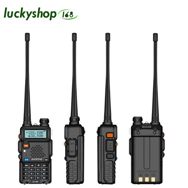 BaoFeng UV-5R UV5R Walkie Talkie Banda dual 136-174Mhz 400-520Mhz Transceptor de radio bidireccional con 1800mAH Batería gratis