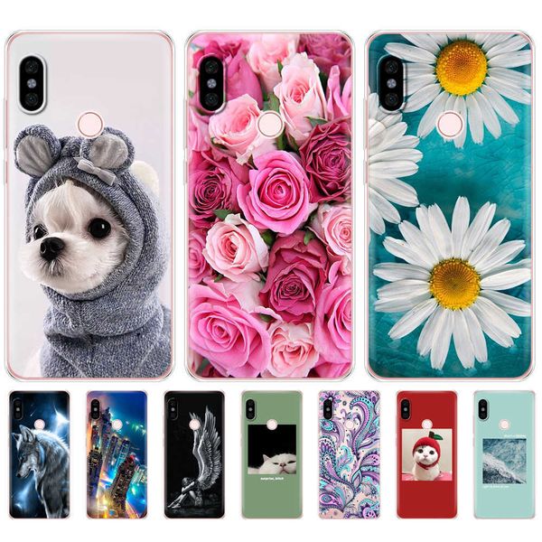 Coque en silicone pour Xiaomi Redmi Note 5 Pro étui souple en Tpu housses Xiaomi Redmi Note Version globale coque de protection mignonne