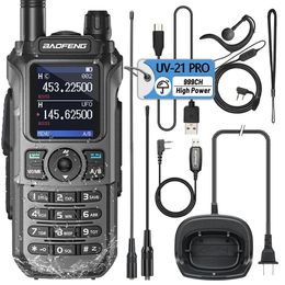 Baofeng UV21 Pro Draadloze kopieerfrequentie 999CH TriBand Waterdichte Walkie Talkie TYPE C 16 KM Lange afstand UV5R 17 Harm Radio 240326