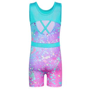 Baohulu Sparkle Gymnastics TEITARDE avec pantalon Filles Ballet Dancewear Ballerina Practice tenue Performance Costumes Costumes