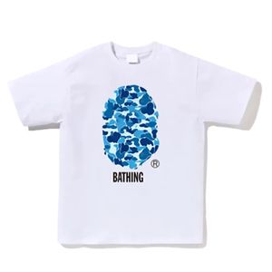 Designer Mens T-shirt Fashion Shark Printing T Shirts Jacket Men Women Hoge kwaliteit Casual shirts Paarse blauwe groene maat M-2xl