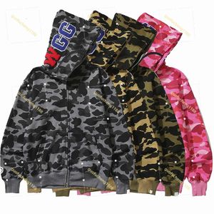 Bape Sharks Sweats à capuche 2023 Hommes Femmes Mode Hommes Designers Vestes chaudes Sharks Hoody Styliste Dessin animé Impression Sweat à capuche Coton Manteau Homme Casual Sweatshirts Taille M-3XL