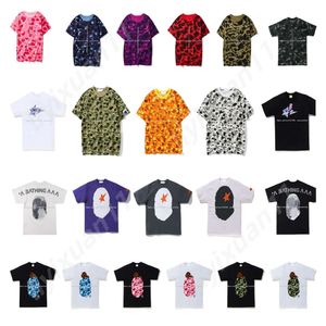 Bapes Shark T-shirts Été Mens Designer Shirt Shorts Surdimensionné T-shirts Pour Hommes Designer Tshirt Hommes Vêtements Bapes Chemise Bain Ape T-shirts Bapes Chaussures 5050