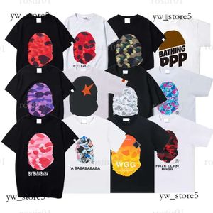 Camiseta de Bapes, camisetas gráficas de verano, camiseta de Cherry Bape, edición limitada de algodón, Bapesta estrellada colorida 2328