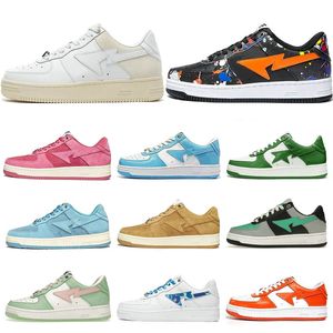 SK8 Low Bapestas Chaussures Casual Hommes Femmes OG sk8 Noir Blanc Pastel Violet UNC Bleu Daim Prune Qualité Baskets Sports De Plein Air Baskets