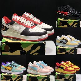 Bapestases Designer Low Top Sneakers Chaussures décontractées unisexes Mode extérieure pour le printemps et l'automne Hommes Femmes Chaussures de créateur Baskets plates