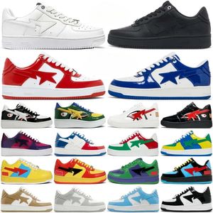 Bapestases Designer Shoes Sneakers For Mens Womens Low Top Black Blanc Blue Bleu Orange Camo Green Pastel Pinte Nostalgique Gris Gris Fashion Trainers