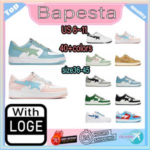 bapestasK8 Designer Casual schoenen heren schoenen is laag Zwart Wit Baby Oranje Camo Groen Suede Pastel Roze Nostalgisch Bordeaux Grijs Sneakers trainers maat 36-45