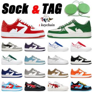 Bapestasss SK8 Topmode STA Luxe merk Casual Bapestar Platform Loafers OG Sneakers Grijs Zwart Sport Heren Dames Suède sterschoenen A Bathing Ape Lakleer 36-47