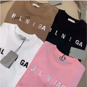 bar balencaigaly balencigaly Parijs Designer Heren T-shirts Print borduurwerk Letters Katoen heren shirt 4 kleuren kleding Luxe Top t-shirt Man Azië maat S-5XL