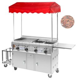 Bar Hot Sell Fast Food Trailer Street Mobile Kitchen Snack Cart à vendre