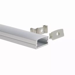 barlichtbehuizing U-vorm Aluminium ledprofiel met melkachtige afdekverlichting voor Strip Indoor Decoration290y