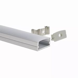 barlichtbehuizing U-vorm Aluminium ledprofiel met melkachtige afdekverlichting voor Strip Indoor Decoration2482