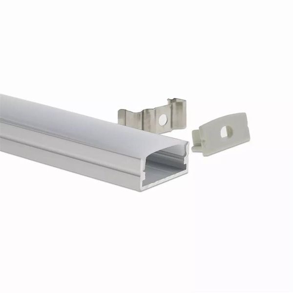 Boîtier de barre lumineuse en forme de U, profilé led en aluminium avec couvercle laiteux, éclairage pour bande intérieure, décoration 3036