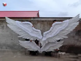 Décoration murale de fête de Bar ailes d'ange blanches accessoires de tir de Studio créatif 120*65CM