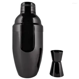 Bar Producten Zwart 550ml Shaker Met 15/30ml Jigger Maatbeker 400ml Glazen Cocktailset Kit Tools