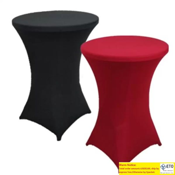 Cobertura de mesa de bar lycra elastano toalha de mesa de coquetel elástico bistrô roupa de cama elástica para festa de hotel decoração de casamento