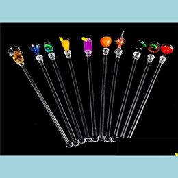 Bar Tools 10 stks/Lot Swizzle Sticks Wijnglasgreep Cocktail Roer Fruitsap Muddler voor restaurant Party Drop Delivery Home G Dhwej