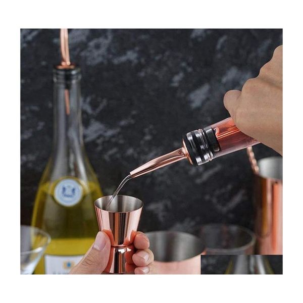 Bar Tools 15 / 30Ml Coctelera de acero inoxidable Taza de medida Dual S Bebida Spirit Jigger Wine Pourer Bartender Kitchen Tool Drop Del Dhd6F