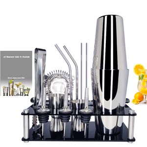 Bar Tools 15Pcsset Cocktail Shaker 750600ML Boston Acero inoxidable Wine Shaker Mixer Bar Party Bartender Tools Bar Accesorios al por mayor 221121