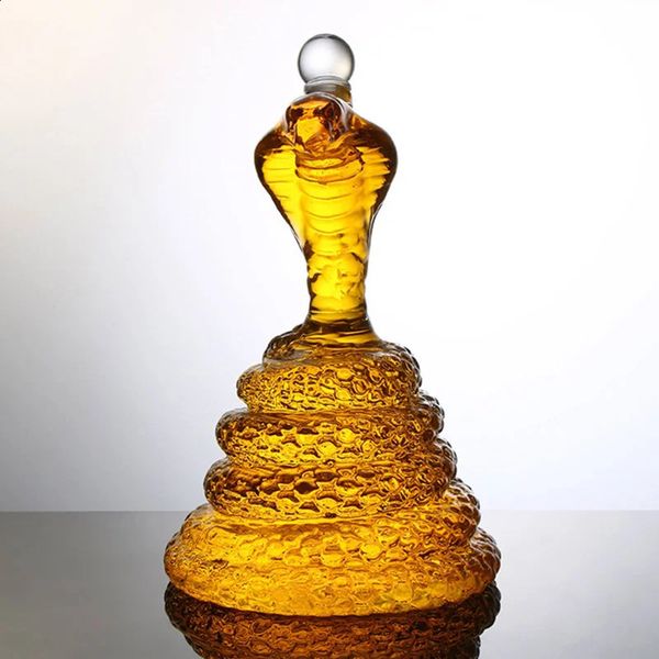 Outils de bar 1L Clear Snake Shaped Vin Decanter Verre Fournitures uniques Wi sont Animal Zodiac Cobra Distributeur Bouteille Verseur Cadeaux pour hommes 231118