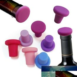 Bar Tools 2pcs Sile Creative Design fles Stopper Caps Wine Family Preservation Safe and Healthy Drop Delivery Home Garden Kitchen Dhkqx
