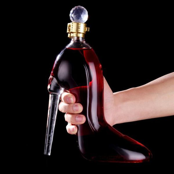 Outils de bar 350 / 750ML Talons hauts Forme Carafe Luxueux Cristal Rouge Vin Brandy Champagne Verres Carafe Bouteille Bar Discothèque Boire 230831